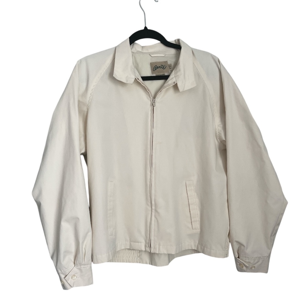Arnie by Arnold Palmer Men’s Vintage Cream Golf Windbreaker Jacket LTall
